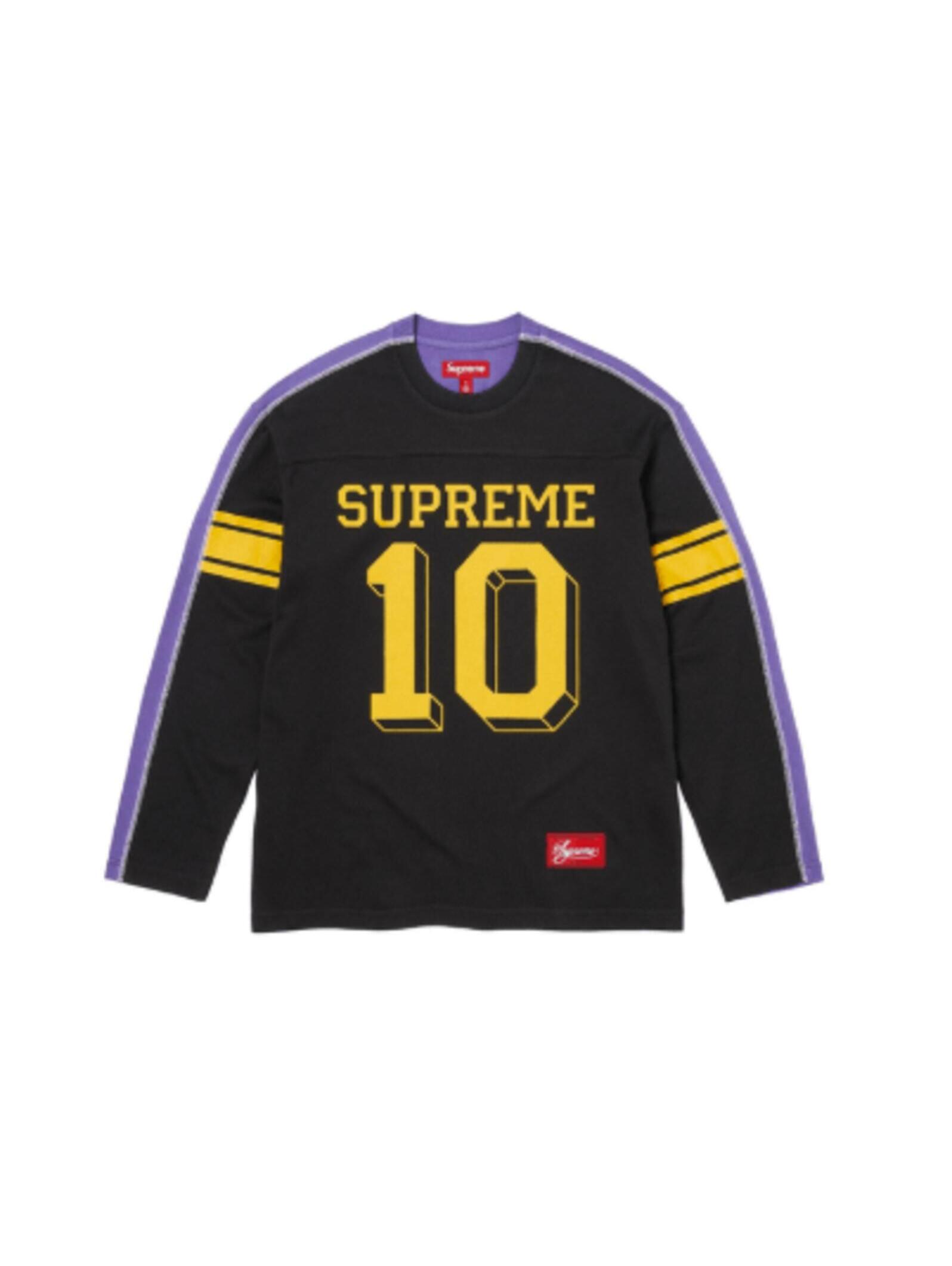 Supreme Split L/S Football Top Black Xxl